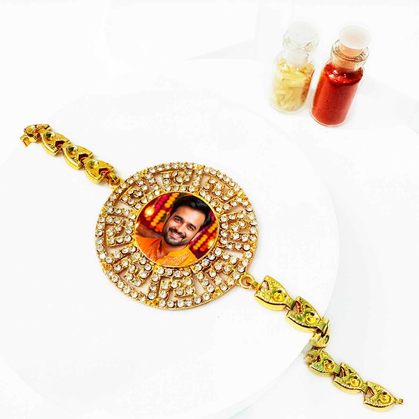 Personalized Bracelet Style Photo Rakhi