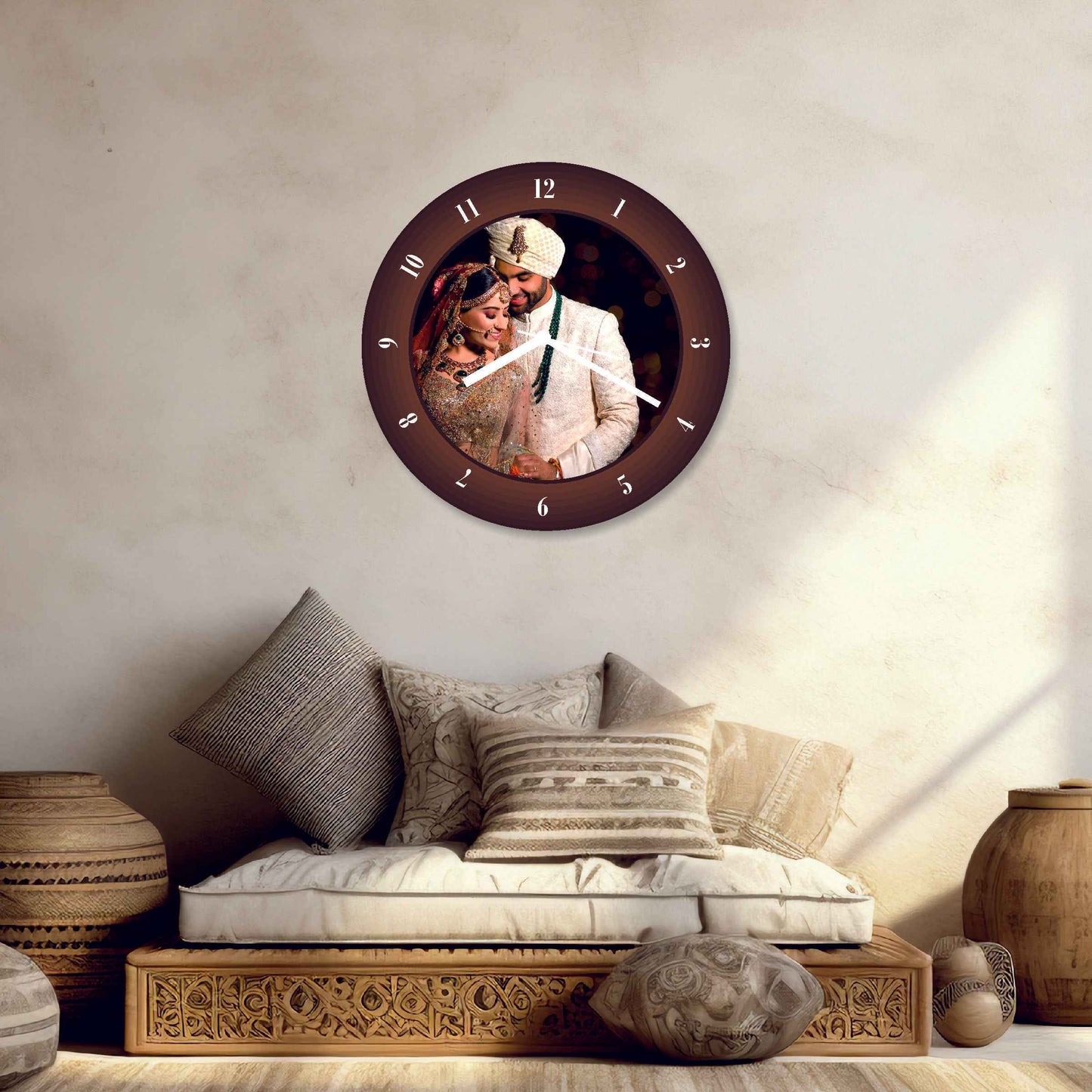 Round Designer Wall Clock – Personalized with Your Special Memory - Amoreta