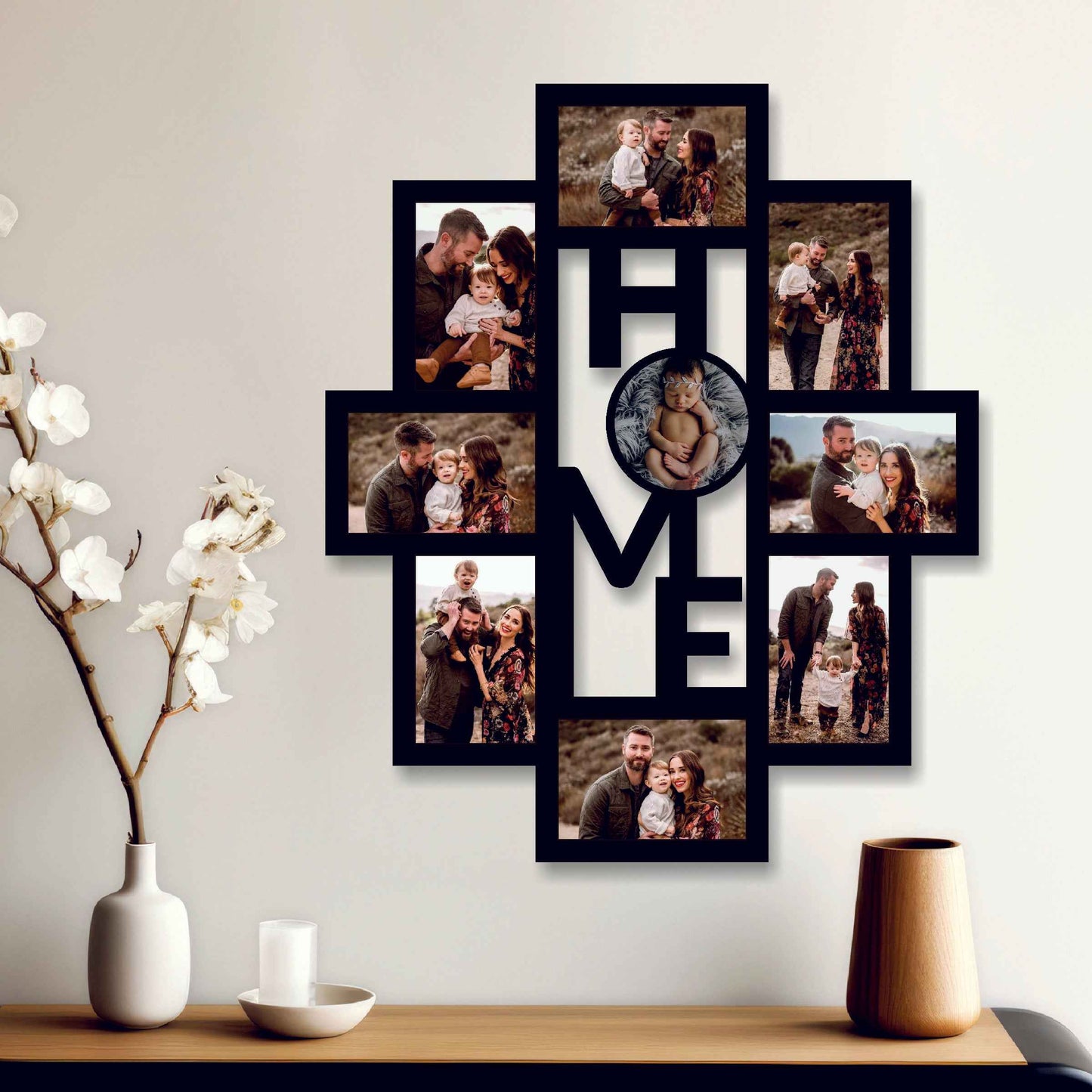 Customized Wooden Blocks Style Photo Frame – Display Your Memories in Style - Amoreta