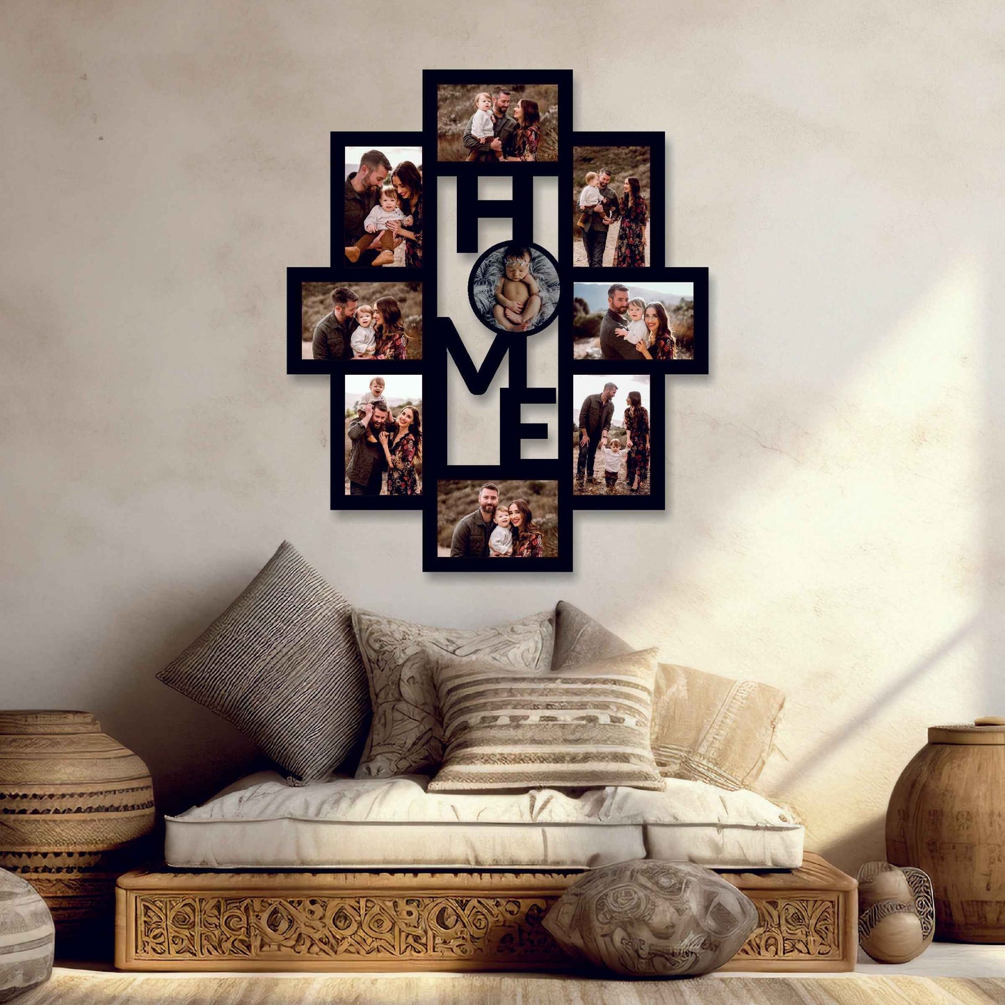 Customized Wooden Blocks Style Photo Frame – Display Your Memories in Style - Amoreta