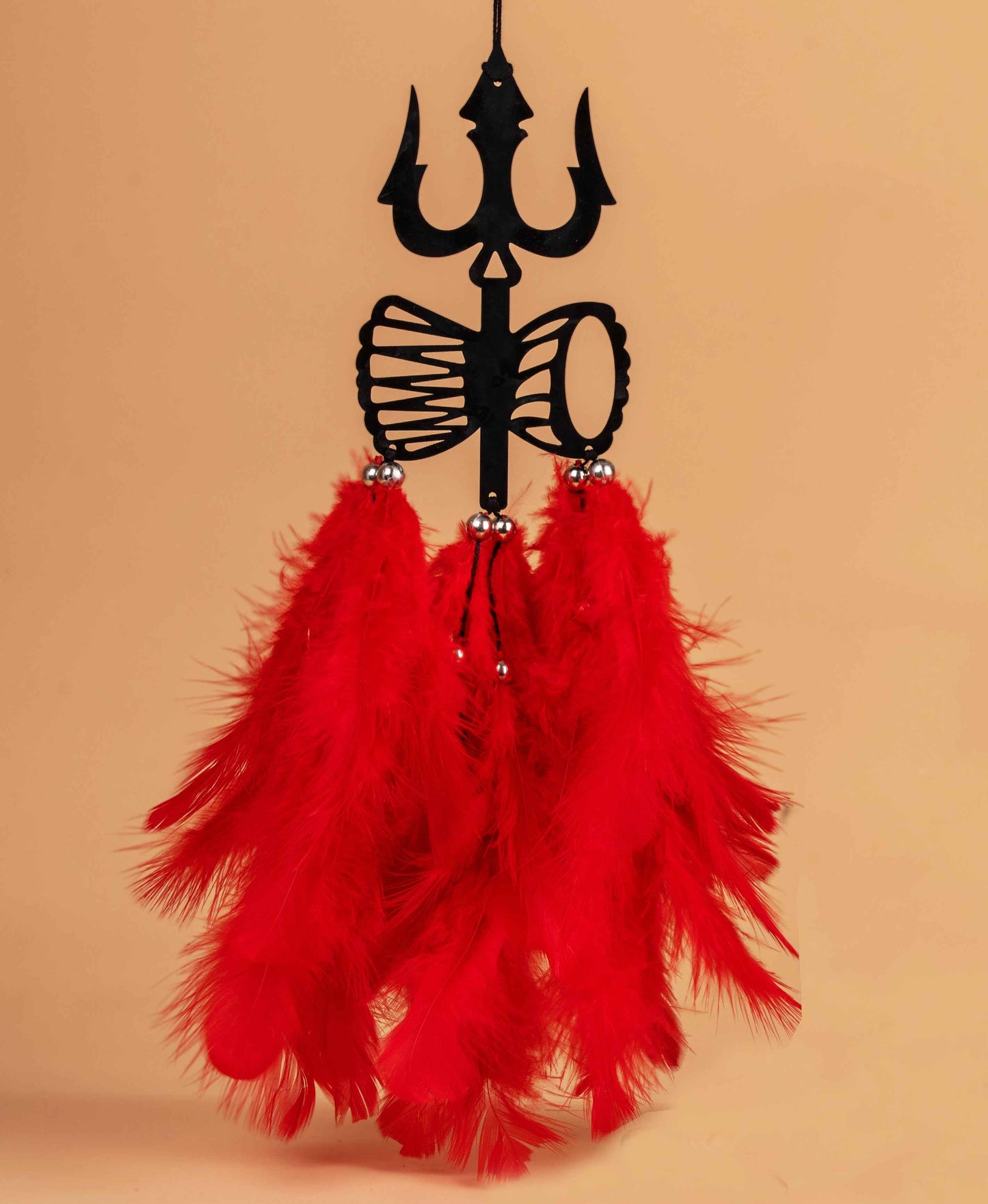 Trishul Theme Car Dream Catcher with Rudraksh Rakhi – Divine Combo for Rakshabandhan