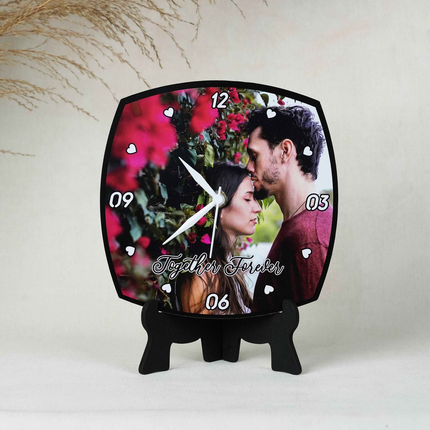 Personalized Designer Table Clock – Capture Your Special Moments - Amoreta