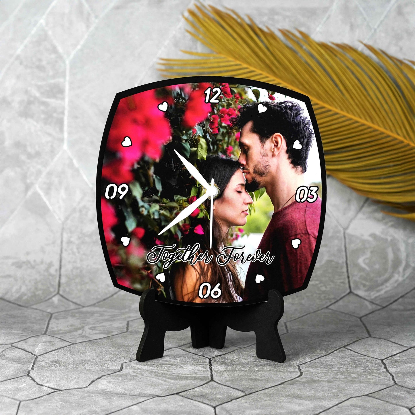 Personalized Designer Table Clock – Capture Your Special Moments - Amoreta