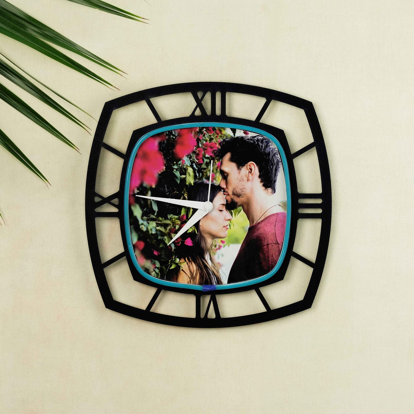 Personalized Curved LED Wall Clock – 1 HD Photo and Text Message