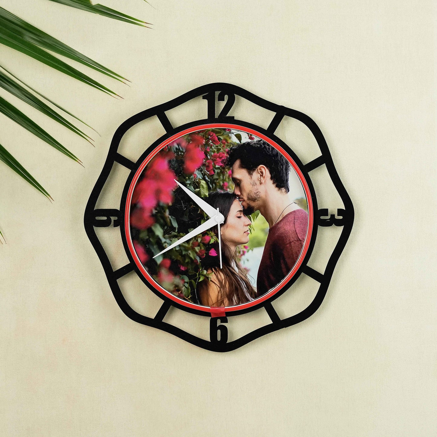 Curved LED Designer Wall Clock – Personalize with 1 HD Photo and Text Message