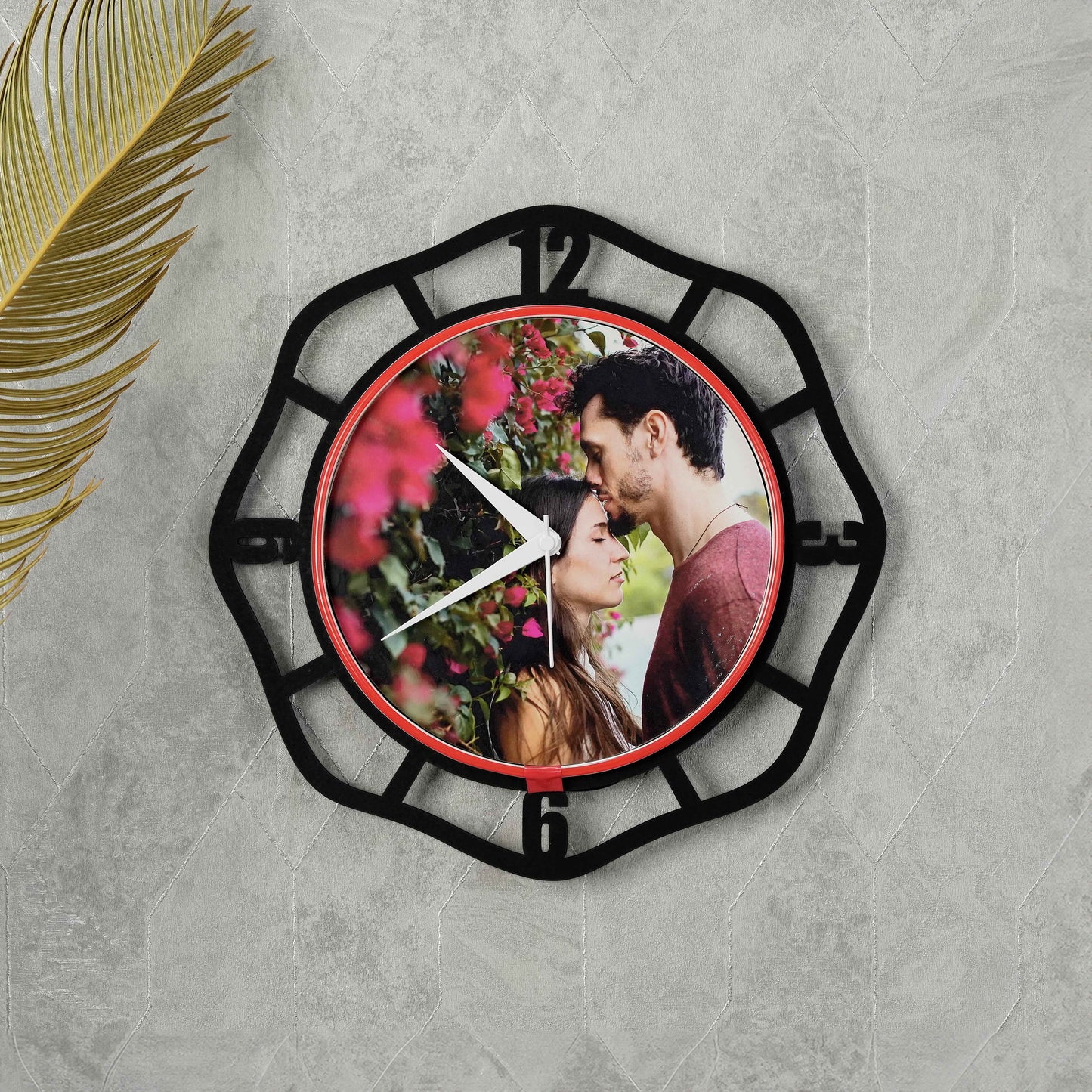 Curved LED Designer Wall Clock – Personalize with 1 HD Photo and Text Message