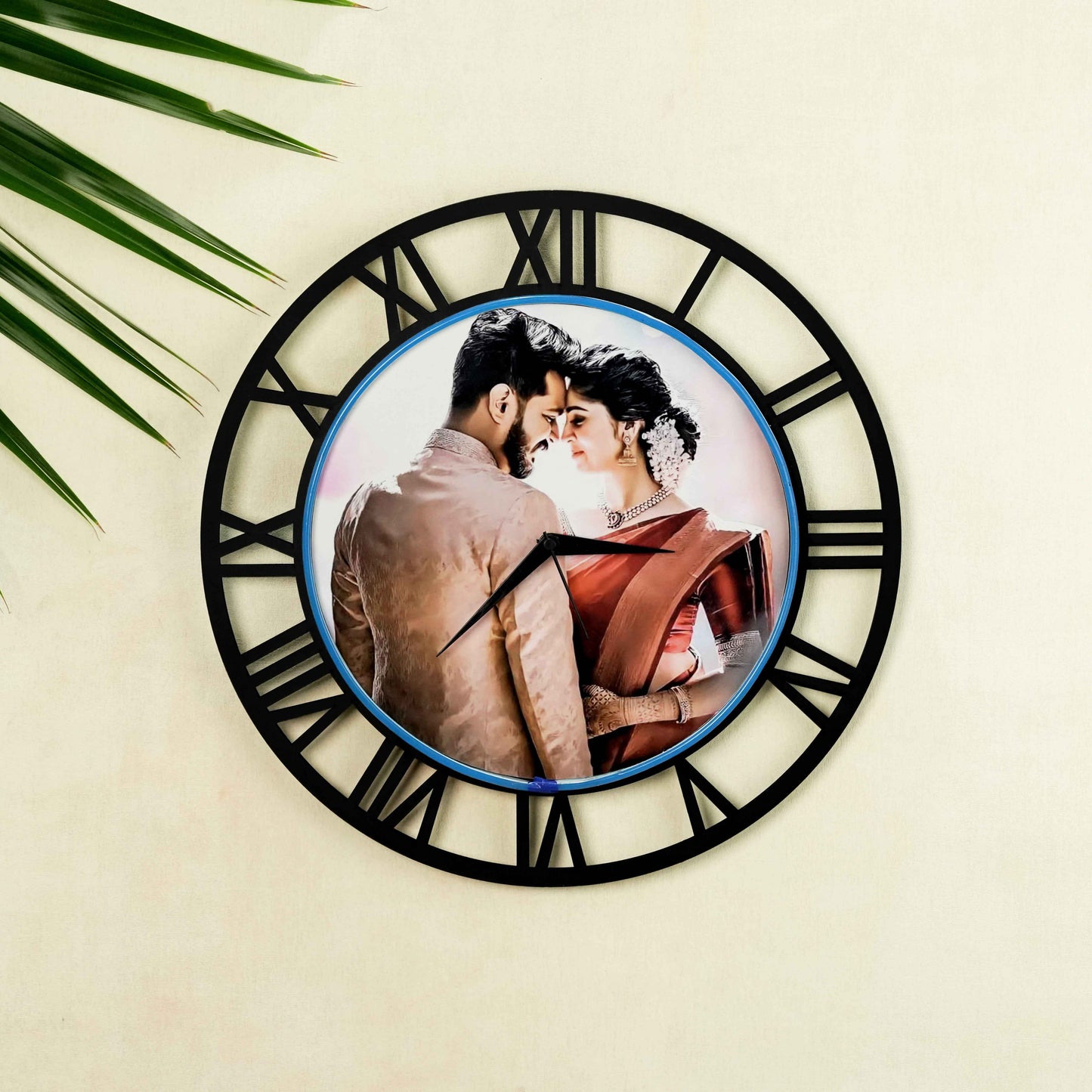 Personalized Designer Wall Clock with LED – Illuminate Your Memories - Amoreta