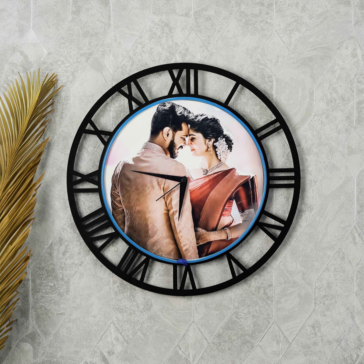 Personalized Designer Wall Clock with LED – Illuminate Your Memories - Amoreta