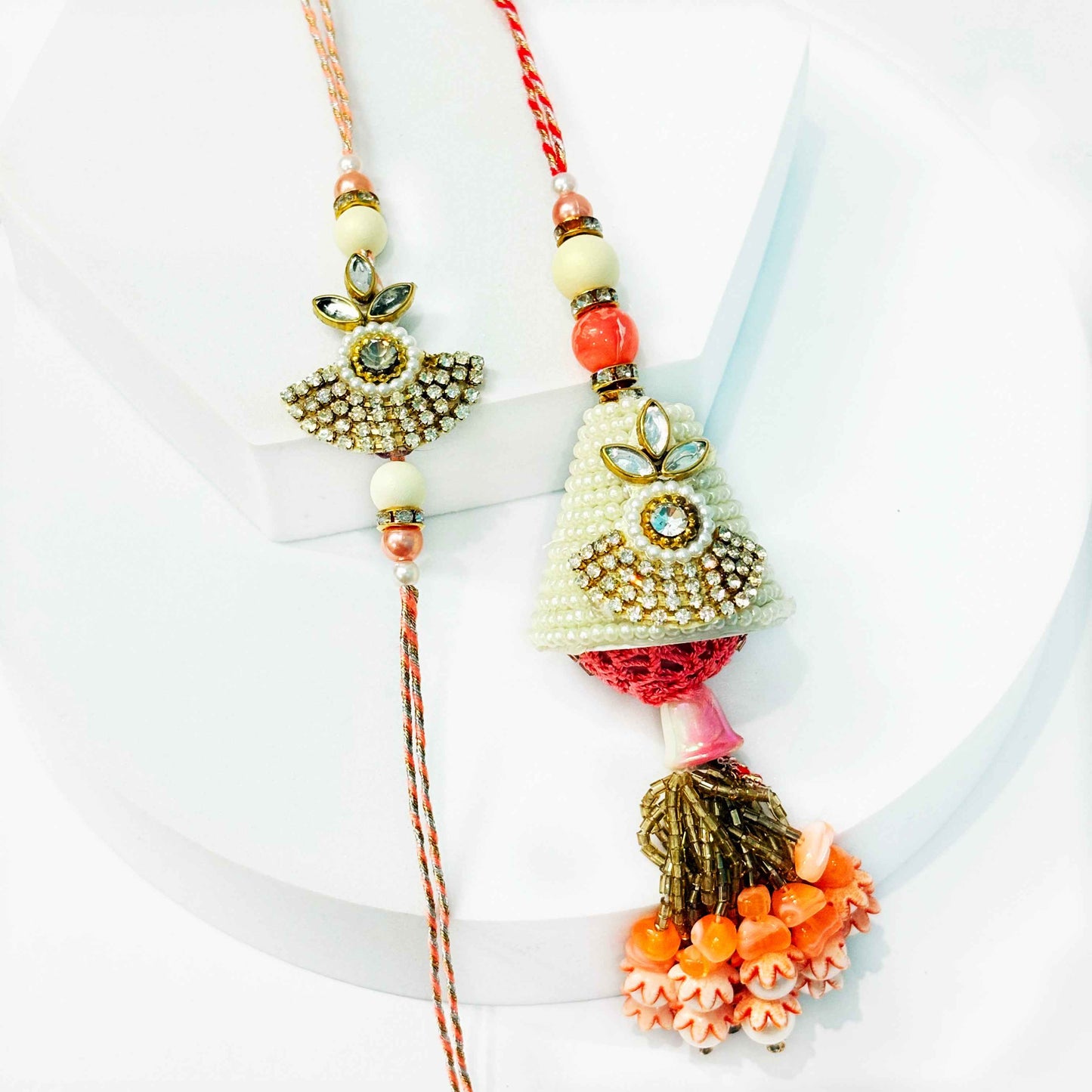 Couple Rakhi – Orange Lumba