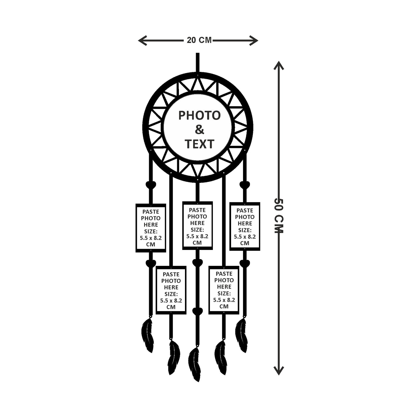 Personalized Dream Catcher with Photo Frames – Mother’s Day Photo Collage Gift
