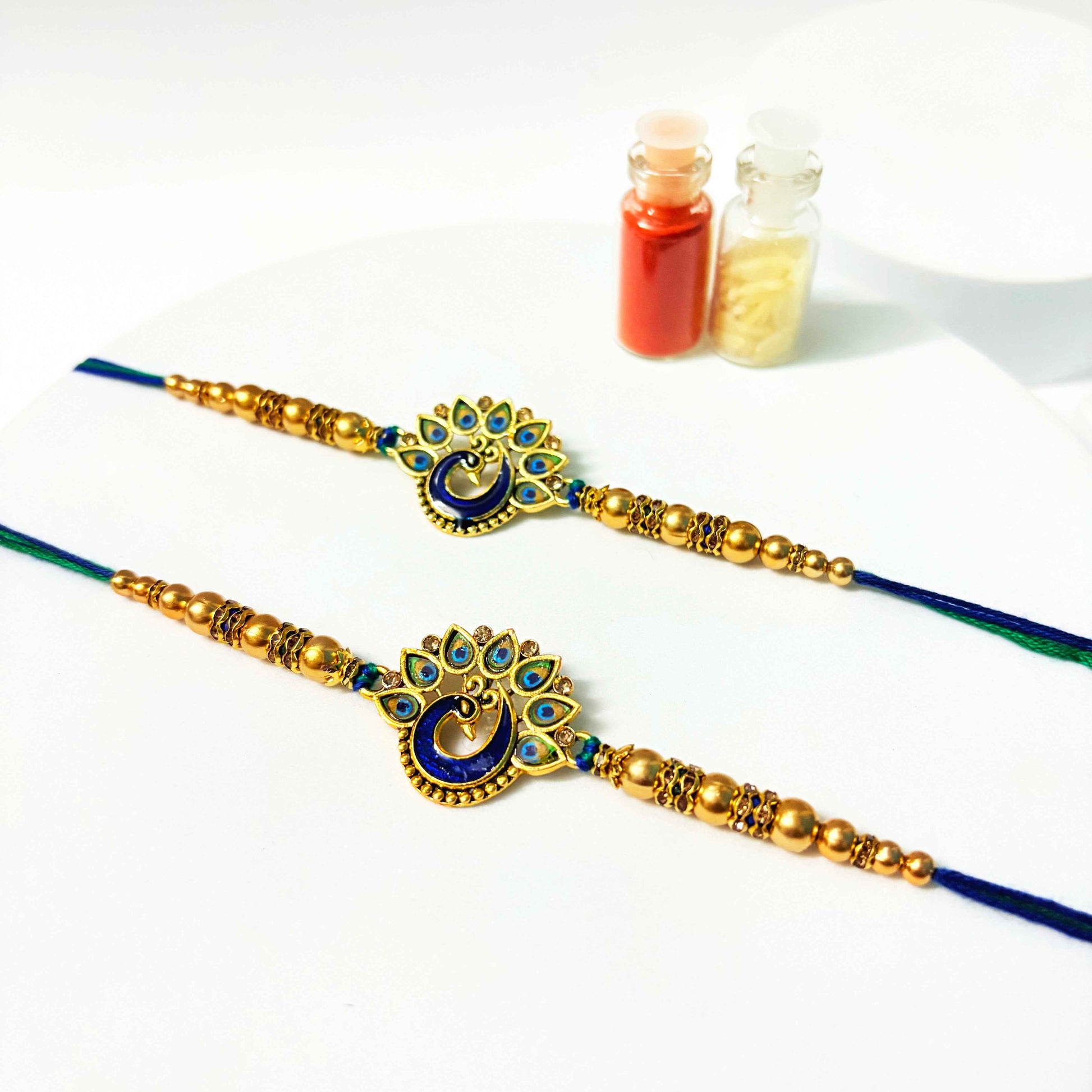 Designer Rakhi Set – 2 Elegant Pieces to Celebrate Sibling Bond