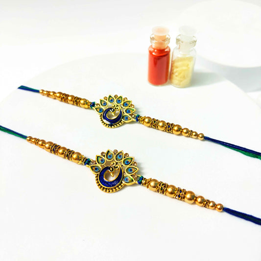 Designer Rakhi Set – 2 Elegant Pieces to Celebrate Sibling Bond