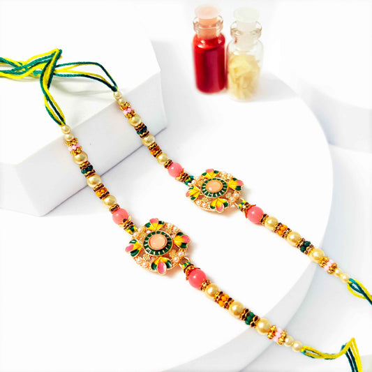 Premium Designer Rakhi Set – 2 Beautiful Rakhis for Brothers