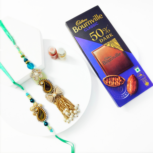 Couple Pair Rakhi with Chocolate – Celebrate Love, Sweetness & Togetherness