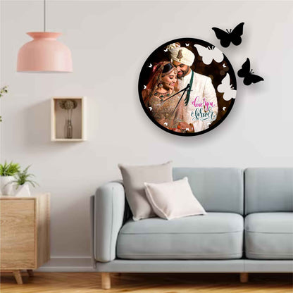 Customized Photo Clock With Rakhi (12x12 inch)