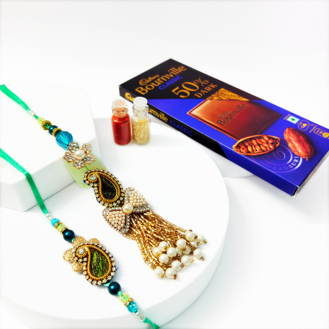 Couple Pair Rakhi with Chocolate – Celebrate Love, Sweetness & Togetherness