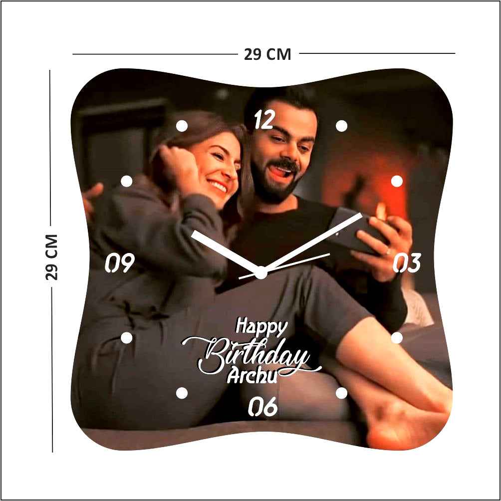 Customized Photo Clock With Rakhi (12x12 inch)