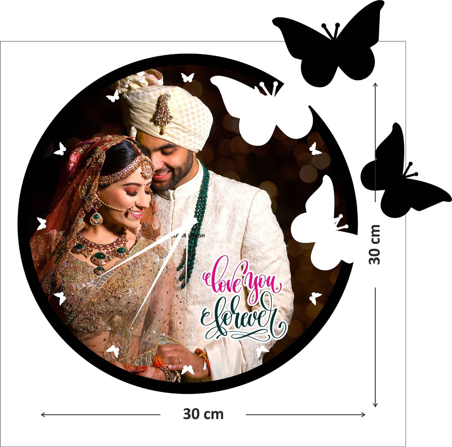 Customized Photo Clock With Rakhi (12x12 inch)