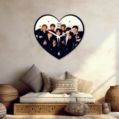 BTS Heart-Shaped Wall Clock – Show Your Love for BTS in Style