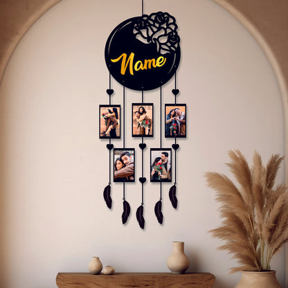 Personalized Photo Frame Dream Catcher – Capture Memories with Custom Photos and Text