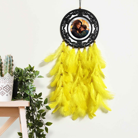 Custom Floral Frame Dream Catcher with Personalized Photo | Mother's Day Gift