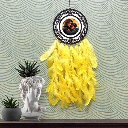 Custom Floral Frame Dream Catcher with Personalized Photo | Mother's Day Gift