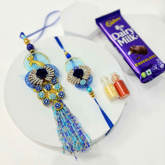 Couple Rakhi – Peacock