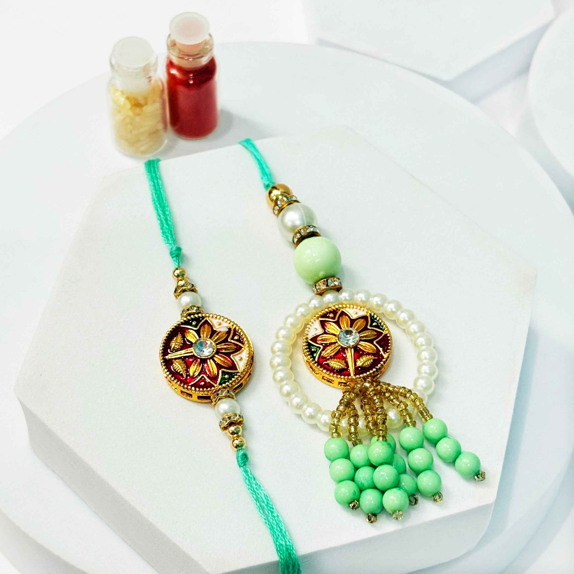 Couple Rakhi – Green Lumba