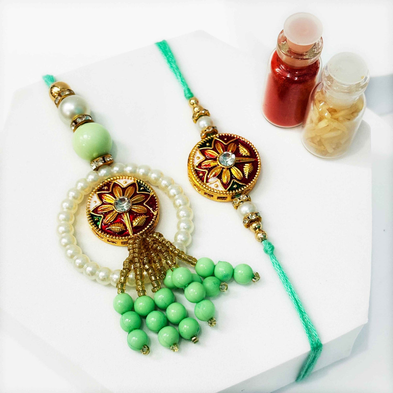 Couple Rakhi – Green Lumba