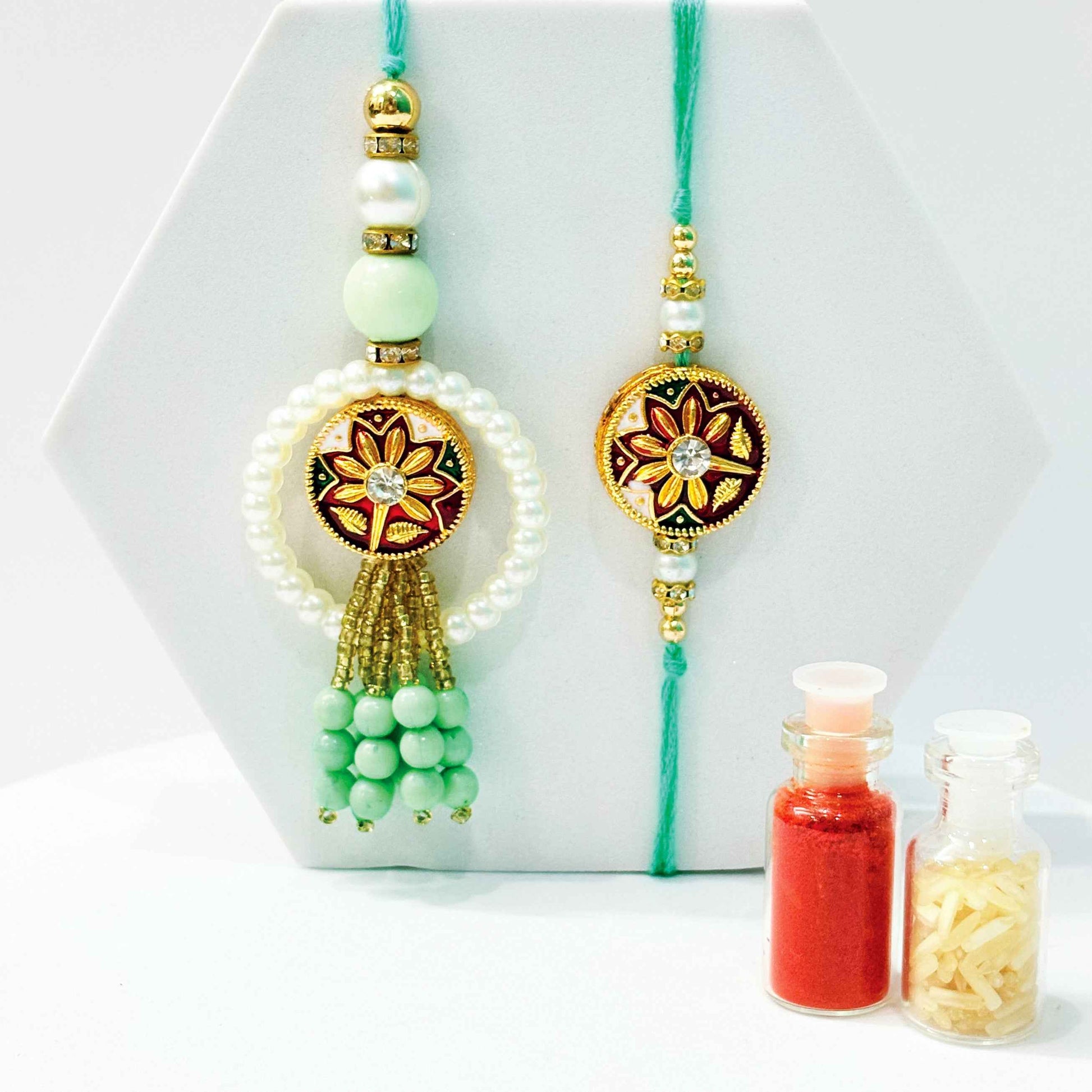 Couple Rakhi – Green Lumba