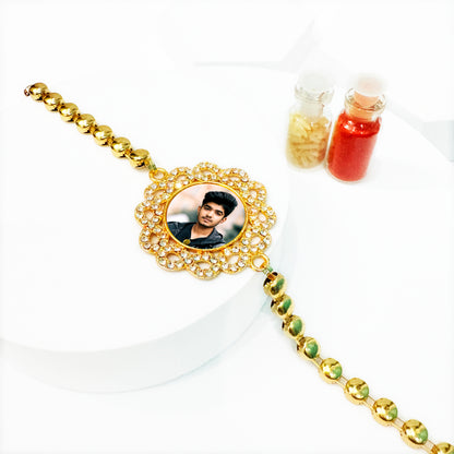 Evil Eye Photo Frame Wall Hanging with Photo Rakhi | Raksha Bandhan Gift for Brother and Sister