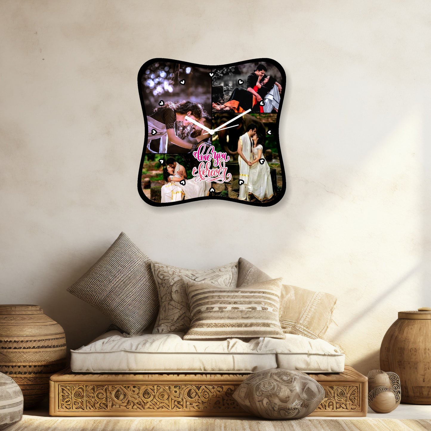 Curved Designer Wall Clock – Personalized with Your Precious Memories